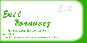 emil moravecz business card